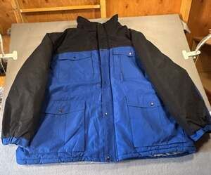 Jack Frost Product 31E Blue Black Color Block Insulated Parka Jacket Size 5XL